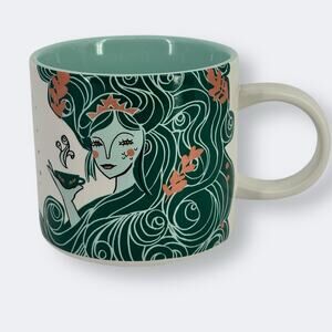 Starbucks Holiday 2018 Aqua Siren Mermaid Ceramic Mug 12 oz